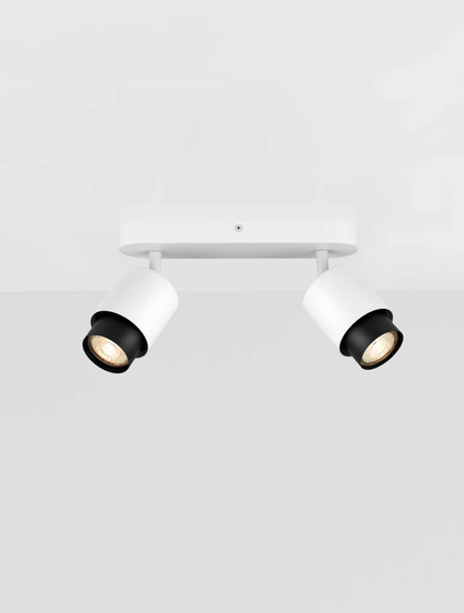 Nova Luce Deckenstrahler Ison schwenkbar 2-flammig 2xGU10 Weiß Metall 40x17cm 9011326