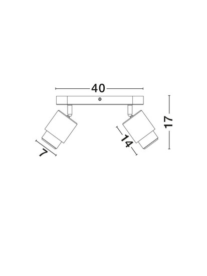 Nova Luce Deckenstrahler Ison schwenkbar 2-flammig 2xGU10 Weiß Metall 40x17cm 9011326
