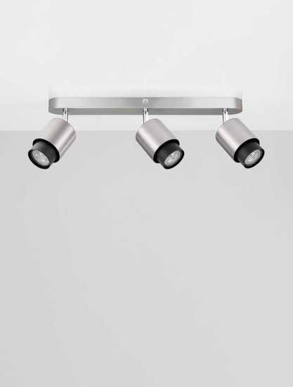 Nova Luce Deckenstrahler Ison schwenkbar 3-flammig 3xGU10 Nickel Metall 48x17cm 9011329