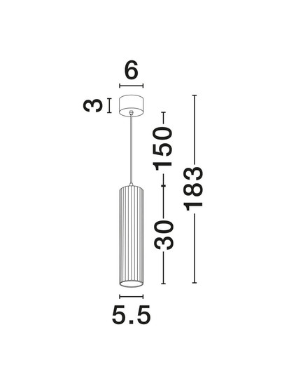 Nova Luce Pendelleuchte Mare GU10 Weiß Aluminium Ø5,5cm 9011334