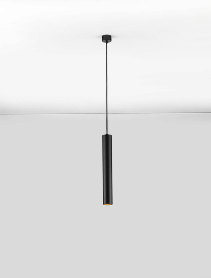 Nova Luce Pendelleuchte Ami GU10 Schwarz Aluminium Ø5,5cm 9011337
