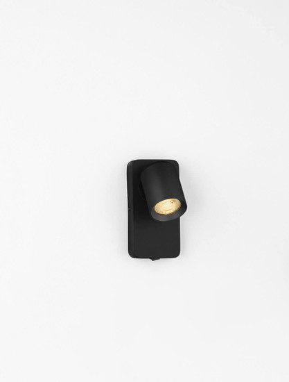 Nova Luce Wandleuchte Cosmina schwenkbar GU10 Schwarz Aluminium Ø11cm 9011338