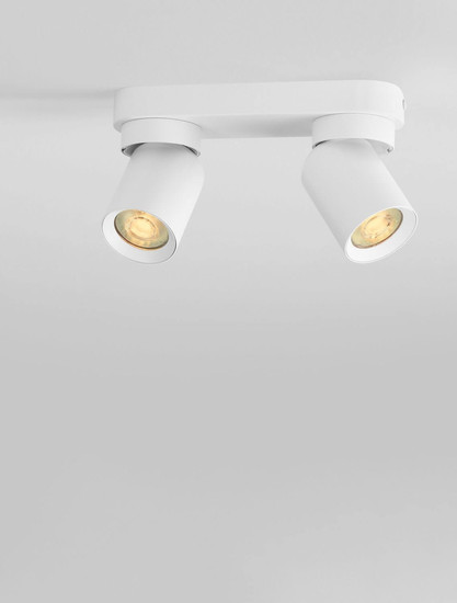 Nova Luce Deckenstrahler Amecy schwenkbar 2-flammig 2xGU10 Weiß Aluminium 22x12,5cm 9011341