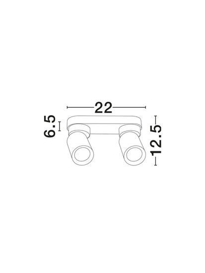 Nova Luce Deckenstrahler Amecy schwenkbar 2-flammig 2xGU10 Weiß Aluminium 22x12,5cm 9011341