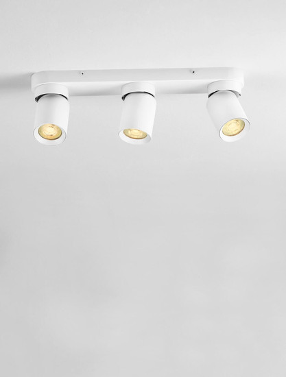 Nova Luce Deckenstrahler Amecy schwenkbar 3-flammig 3xGU10 Weiß Aluminium 39x12,5cm 9011343