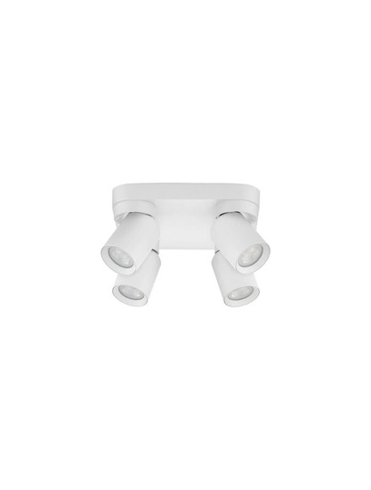 Nova Luce Deckenstrahler Amecy schwenkbar 4-flammig 4xGU10 Weiß Aluminium 22x22cm 9011345