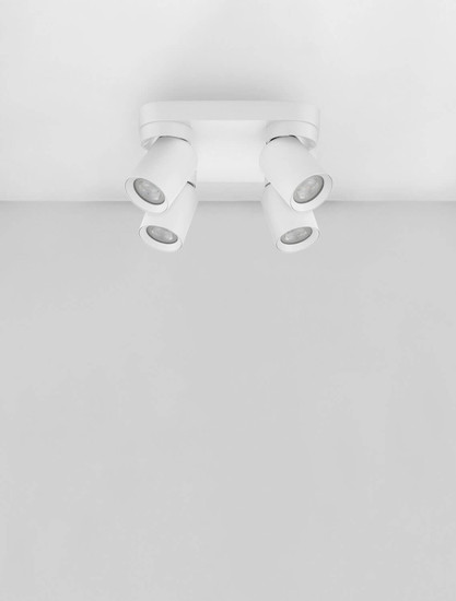 Nova Luce Deckenstrahler Amecy schwenkbar 4-flammig 4xGU10 Weiß Aluminium 22x22cm 9011345