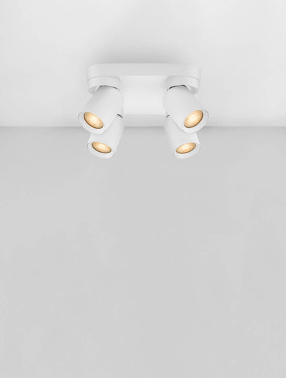 Nova Luce Deckenstrahler Amecy schwenkbar 4-flammig 4xGU10 Weiß Aluminium 22x22cm 9011345