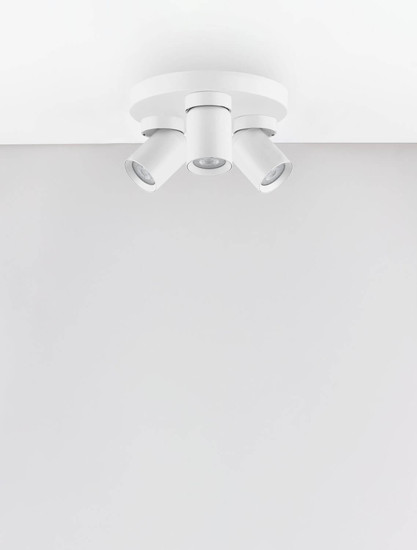 Nova Luce Deckenstrahler Amecy schwenkbar 3-flammig 3xGU10 Weiß Aluminium Ø22cm 9011349