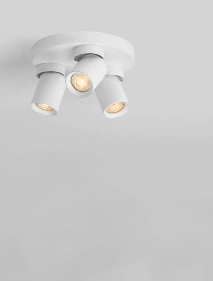 Nova Luce Deckenstrahler Amecy schwenkbar 3-flammig 3xGU10 Weiß Aluminium Ø22cm 9011349
