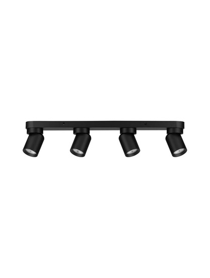 Nova Luce Deckenstrahler Amecy schwenkbar 4-flammig 4xGU10 Schwarz Aluminium 60x12,5cm 9011350