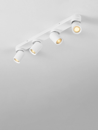 Nova Luce Deckenstrahler Amecy schwenkbar 4-flammig 4xGU10 Weiß Aluminium 60x12,5cm 9011351