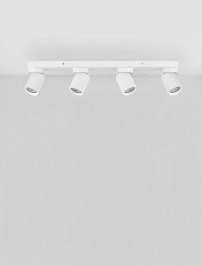 Nova Luce Deckenstrahler Amecy schwenkbar 4-flammig 4xGU10 Weiß Aluminium 60x12,5cm 9011351