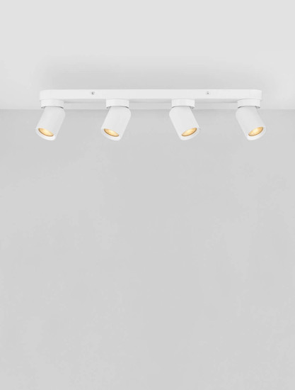 Nova Luce Deckenstrahler Amecy schwenkbar 4-flammig 4xGU10 Weiß Aluminium 60x12,5cm 9011351
