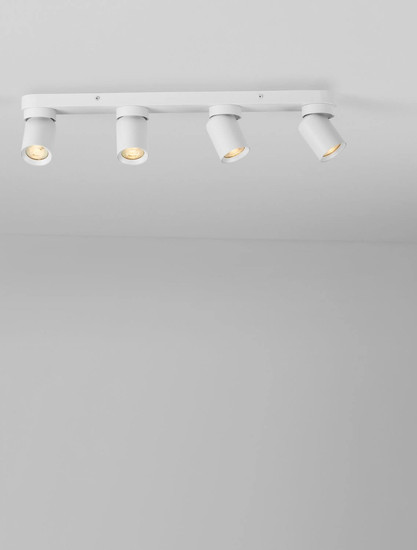 Nova Luce Deckenstrahler Amecy schwenkbar 4-flammig 4xGU10 Weiß Aluminium 60x12,5cm 9011351