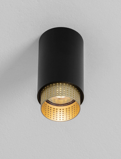 Nova Luce Deckenleuchte Nessi GU10 Schwarz Gold Aluminium Ø6x12cm 9011401