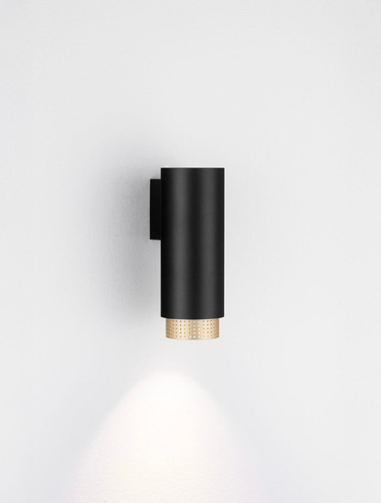 Nova Luce Wandleuchte Nessi GU10 Schwarz Gold Aluminium Ø6cm 9011405