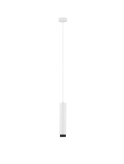 Nova Luce Pendelleuchte Nessi GU10 Weiß Schwarz Aluminium Ø6cm 9011406