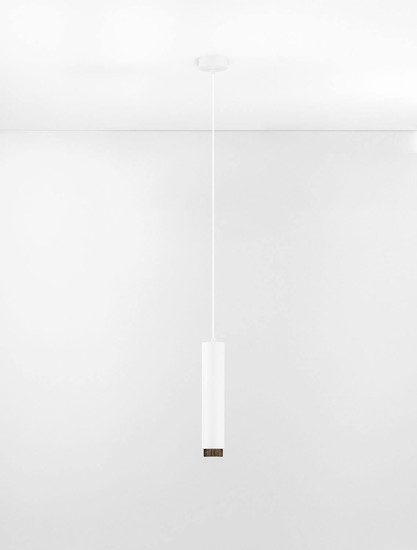 Nova Luce Pendelleuchte Nessi GU10 Weiß Schwarz Aluminium Ø6cm 9011406