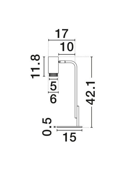Nova Luce Tischleuchte Nessi schwenkbar GU10 Weiß Schwarz Aluminium 42x17cm 9011408