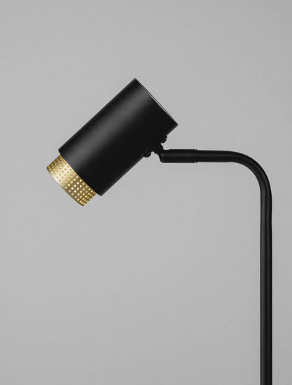 Nova Luce Tischleuchte Nessi schwenkbar GU10 Schwarz Gold Aluminium 42x17cm 9011409
