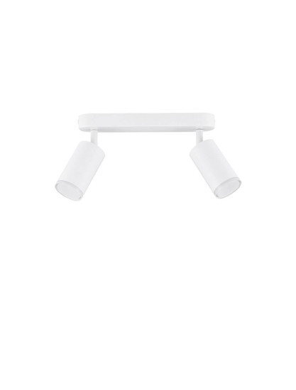 Nova Luce Deckenleuchte Mao 2-flammig 2xGU10 IP44 Weiß Aluminium Ø5,5cm 9011417