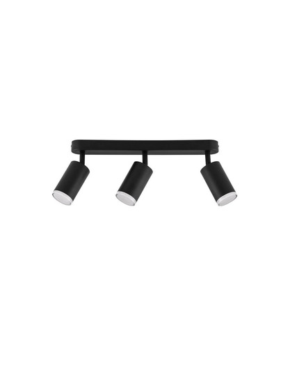 Nova Luce Deckenleuchte Mao 3-flammig 3xGU10 IP44 Schwarz Aluminium Ø5,5cm 9011418