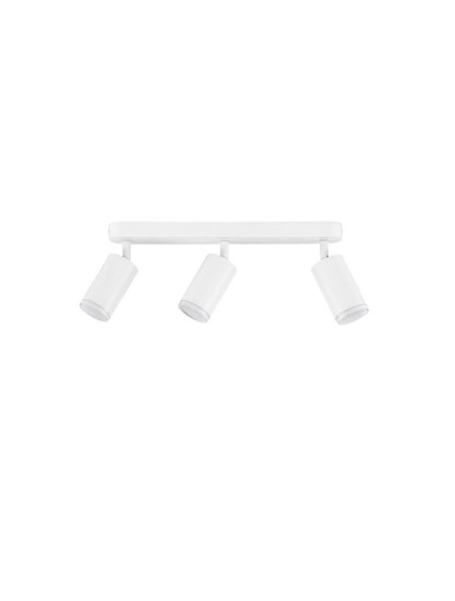 Nova Luce Deckenleuchte Mao 3-flammig 3xGU10 IP44 Weiß Aluminium Ø5,5cm 9011419
