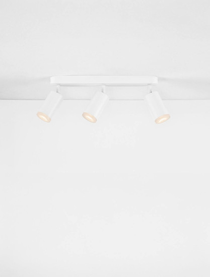 Nova Luce Deckenleuchte Mao 3-flammig 3xGU10 IP44 Weiß Aluminium Ø5,5cm 9011419