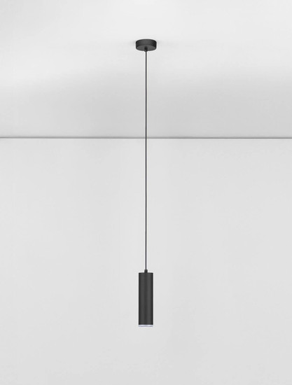 Nova Luce Pendelleuchte Mao GU10 IP44 Schwarz Aluminium Ø5,5cm 9011420