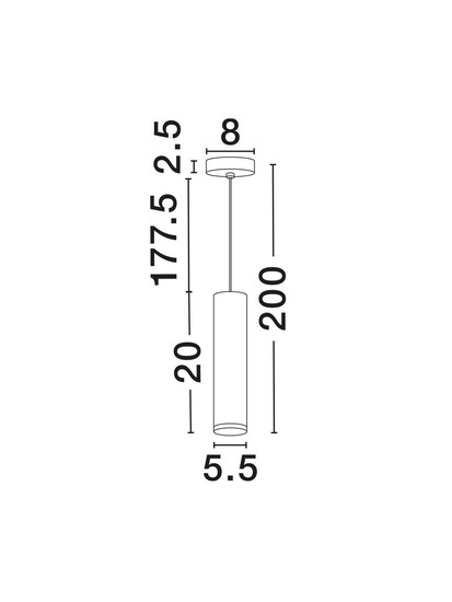 Nova Luce Pendelleuchte Mao GU10 IP44 Schwarz Aluminium Ø5,5cm 9011420