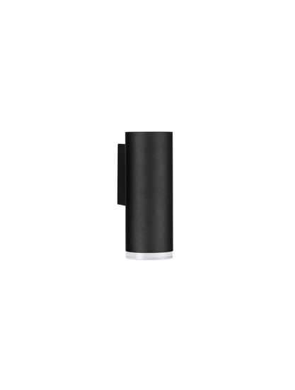 Nova Luce Wandleuchte Mao GU10 IP44 Schwarz Aluminium Ø5,5cm 9011422
