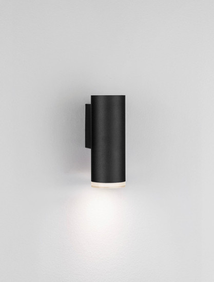 Nova Luce Wandleuchte Mao GU10 IP44 Schwarz Aluminium Ø5,5cm 9011422