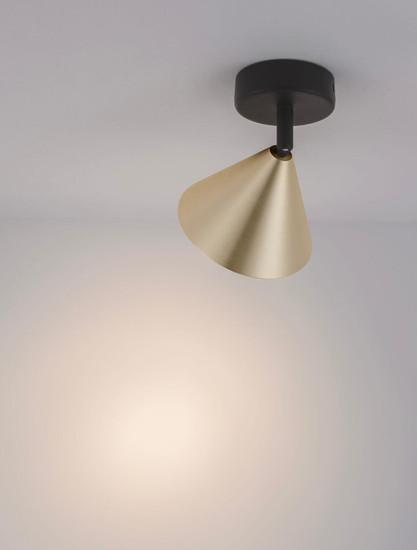 Nova Luce Deckenleuchte Conico schwenkbar GU10 Gold Schwarz Aluminium Ø12cm 9011424