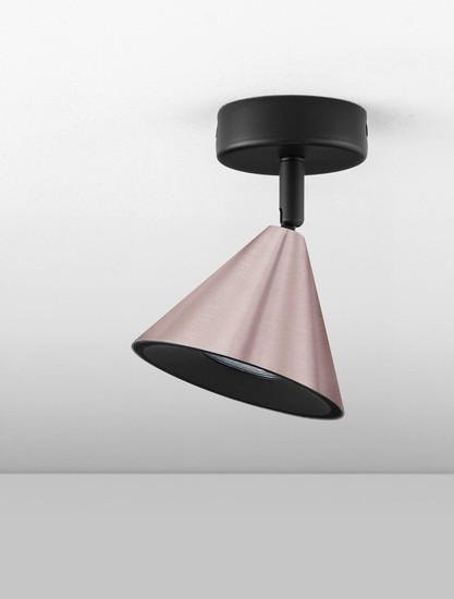 Nova Luce Deckenleuchte Conico schwenkbar GU10 Kaffeebraun Schwarz Aluminium Ø12cm 9011425