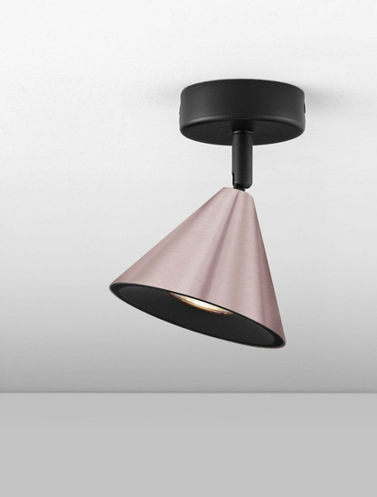 Nova Luce Deckenleuchte Conico schwenkbar GU10 Kaffeebraun Schwarz Aluminium Ø12cm 9011425