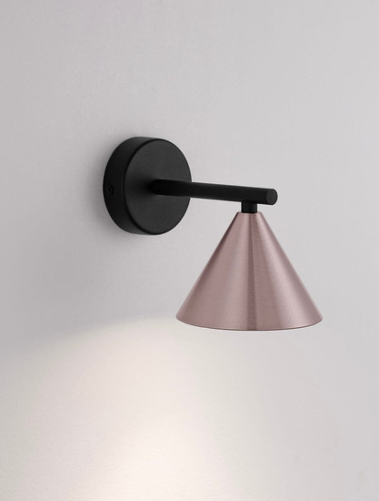 Nova Luce Wandleuchte Conico GU10 Kaffeebraun Schwarz Aluminium Ø12cm 9011427