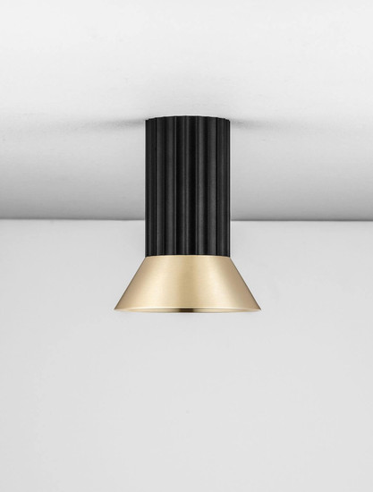 Nova Luce Deckenleuchte Luvia GU10 Gold Schwarz Aluminium Ø10cm 9011438