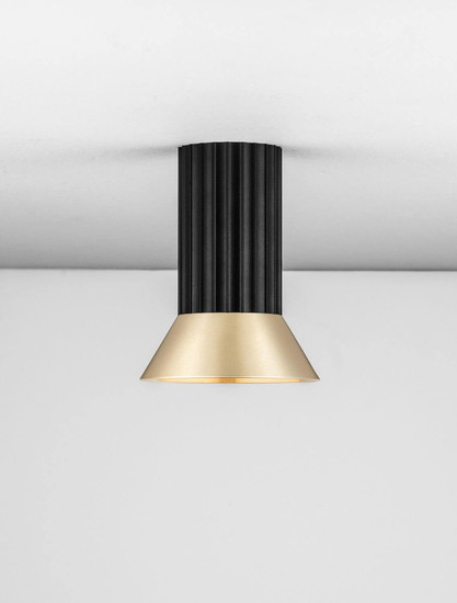 Nova Luce Deckenleuchte Luvia GU10 Gold Schwarz Aluminium Ø10cm 9011438