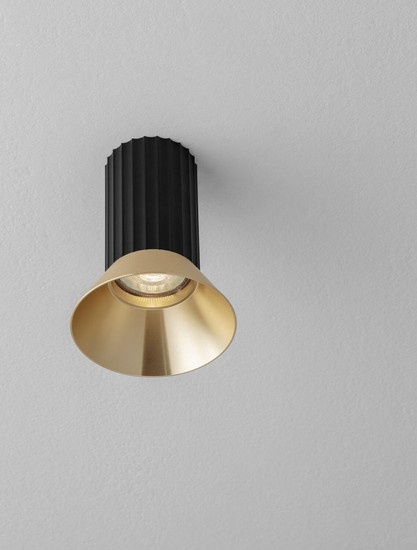 Nova Luce Deckenleuchte Luvia GU10 Gold Schwarz Aluminium Ø10cm 9011438