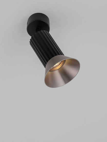 Nova Luce Deckenleuchte Luvia schwenkbar GU10 Bronze Schwarz Aluminium Ø9,5cm 9011441