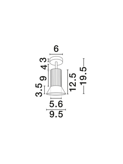 Nova Luce Deckenleuchte Luvia schwenkbar GU10 Bronze Schwarz Aluminium Ø9,5cm 9011441