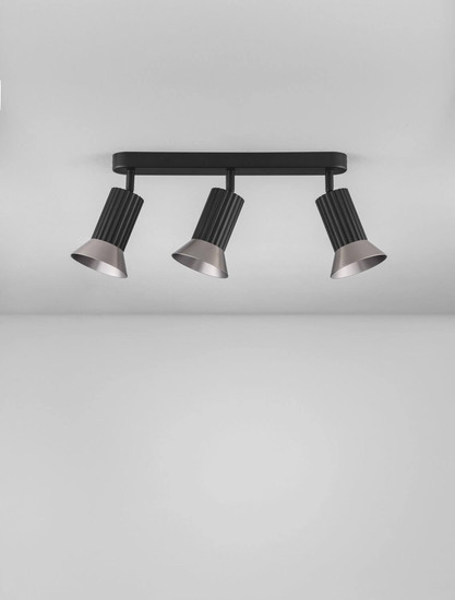Nova Luce Deckenleuchte Luvia schwenkbar 3-flammig 3xGU10 Bronze Schwarz Aluminium 38x19cm 9011443