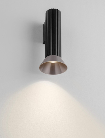 Nova Luce Wandleuchte Luvia GU10 Bronze Schwarz Aluminium Ø10cm 9011445