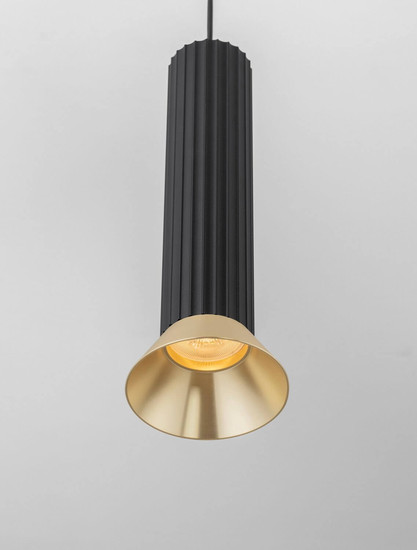 Nova Luce Pendelleuchte Luvia GU10 Gold Schwarz Aluminium Ø10cm 9011446