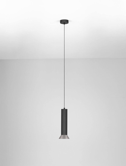 Nova Luce Pendelleuchte Luvia GU10 Bronze Schwarz Aluminium Ø10cm 9011447