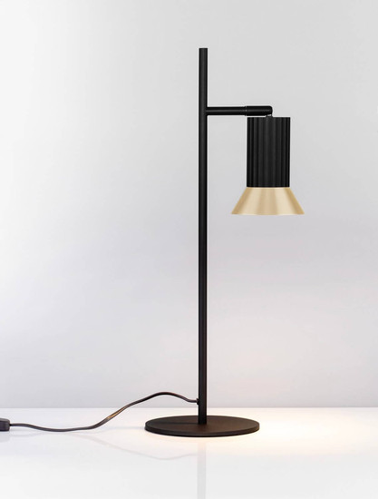 Nova Luce Tischleuchte Luvia schwenkbar GU10 Gold Schwarz Aluminium Ø10cm 9011448
