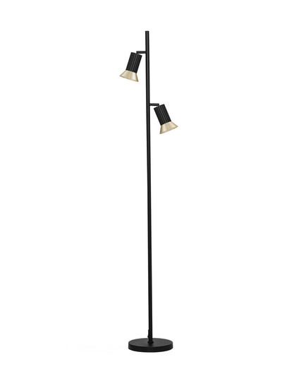 Nova Luce Stehleuchte Luvia schwenkbar 2-flammig 2xGU10 Gold Schwarz Aluminium 154cm 9011450