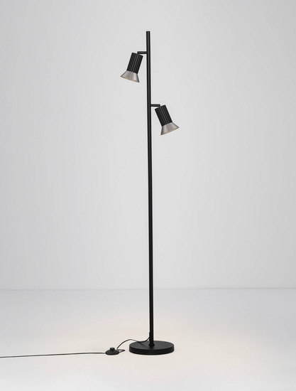 Nova Luce Tischleuchte Luvia schwenkbar 2-flammig 2xGU10 Bronze Schwarz Aluminium Ø10cm 9011451