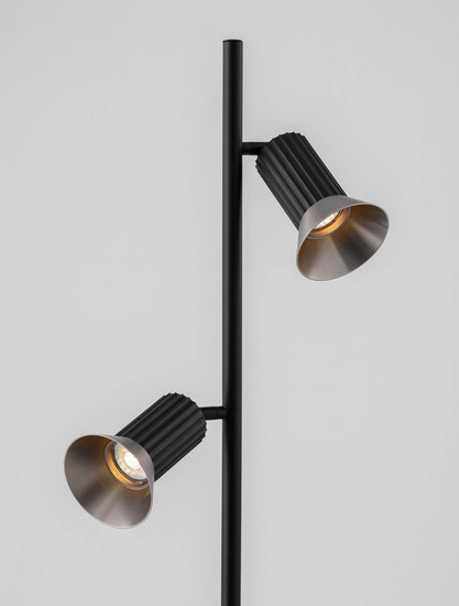 Nova Luce Tischleuchte Luvia schwenkbar 2-flammig 2xGU10 Bronze Schwarz Aluminium Ø10cm 9011451